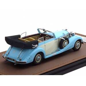 1/43 Mercedes-Benz 540K Cabriolet Typ B (открытый) 1937 голубой с бежевым