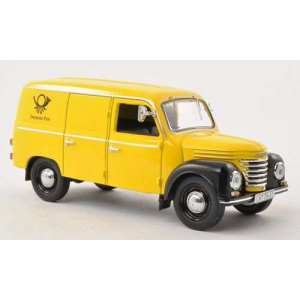 1/43 IFA FRAMO V901/2 фургон Почта ГДР 1954 желтый/черный