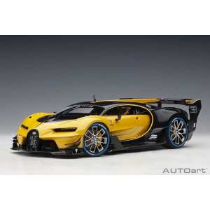 1/18 Bugatti Vision Gran Turismo 2015 желтый с черным карбоном