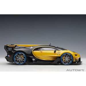 1/18 Bugatti Vision Gran Turismo 2015 желтый с черным карбоном