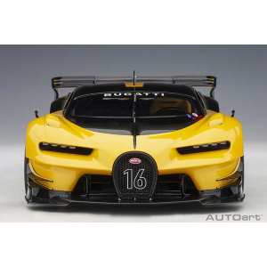 1/18 Bugatti Vision Gran Turismo 2015 желтый с черным карбоном