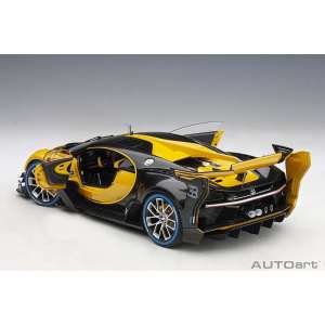 1/18 Bugatti Vision Gran Turismo 2015 желтый с черным карбоном