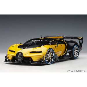 1/18 Bugatti Vision Gran Turismo 2015 желтый с черным карбоном