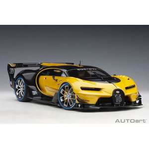 1/18 Bugatti Vision Gran Turismo 2015 желтый с черным карбоном