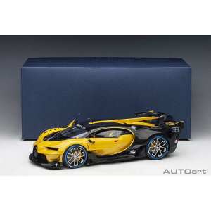 1/18 Bugatti Vision Gran Turismo 2015 желтый с черным карбоном