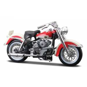 1/18 Мотоцикл Harley-Davidson FLH Duo Glide 1958 красный/бежевый