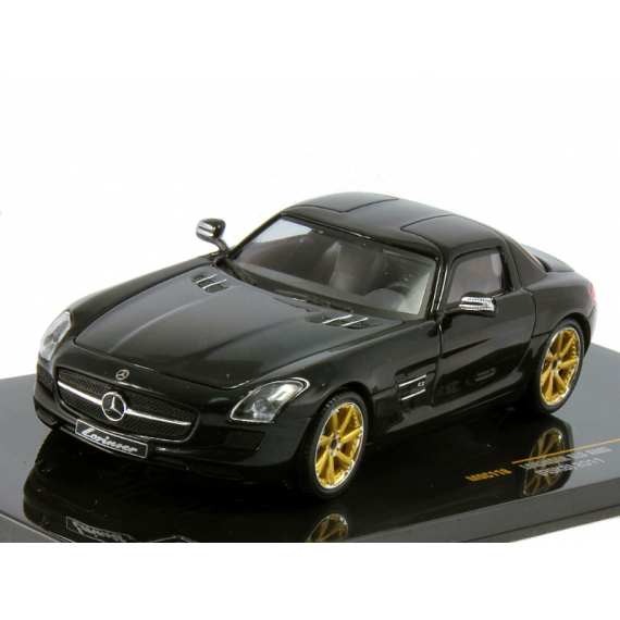 1/43 Mercedes-Benz SLS AMG Lorinser RSK8 2001 черный с золотыми дисками