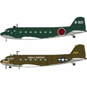 1/200 Набор самолетов L2D TYPE ZERO TRANSPORT & C-47 SKYTRAIN (2 шт. в наборе)