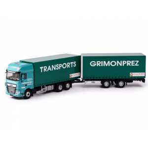 1/43 DAF XF 530 грузовик с прицепом TRANSPORTS GRIMONPREZ 2017 зеленый