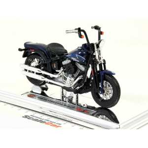 1/18 Мотоцикл Harley-Davidson FLSTSB Cross Bones 2008 синий мет.