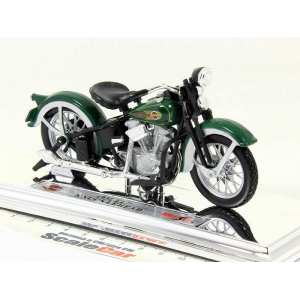 1/18 Мотоцикл Harley-Davidson EL Knucklehead 1936 зеленый