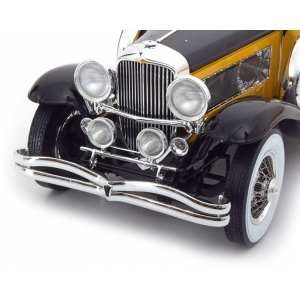 1/12 Duesenberg Model SJ Tourster Derham 1932 желтый с черным