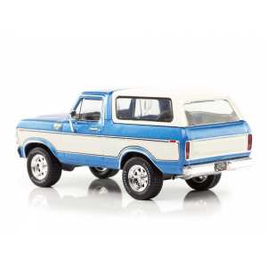 1/43 Ford Bronco 1978 голубой с белым